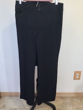 Stelle Black Straight-Leg Dress Trousers